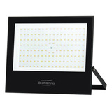 Refletor Led Blumenau Iluminação Projetor Led 150w Com Luz Amarela E Carcaça Preto