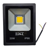 Refletor Led Ent 20w Com Luz Branco-frio Bivolt 85v/265v
