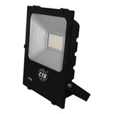Refletor Preto Led Ip66 20w Bivolt Branco Quente 3000k