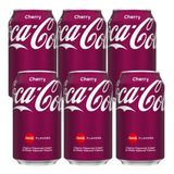 Refrigerante Coca Cola Cherry Importado Eua 6 Latas Cereja 