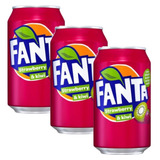 Refrigerante Fanta Kiwi Com Morango Importado 3 Unidade 