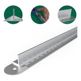 Régua De Metal Com Proteção Para Dedos 100cm Aço Inoxidável