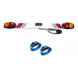 Régua Sinalizadora Inteira Transbike Suporte Para Placa Santo Rack Rojo