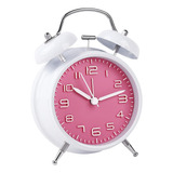 Relógio Analógico Retro Com Alarme 2 Sinos E Luz 10cm Grande