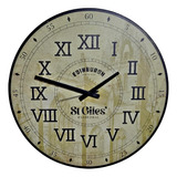 Relógio Antigo 50 Cm Relógio De Parede Grande Decorativo