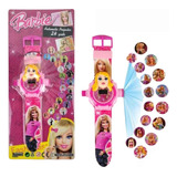 Relogio Barbie Projetor De Luz Com 24 Imagens Infantil