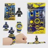 Relogio Batman Infantil Lego Com Boneco Giratorio - Pulseira