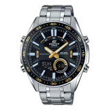 Relógio Casio Masculino Edifice Efv-c100d-1bvdf Telememo Cor Da Correia Prateado Cor Do Bisel Preto Cor Do Fundo Preto