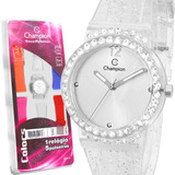 Relógio Champion Feminino Colorido Troca Pulseiras Original