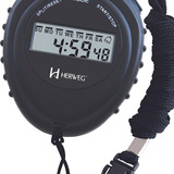 Relógio Cronômetro D Mão Esportivo Digital Preto Herweg 8912