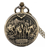 Relógio De Bolso Comitiva Cowboy Texas Yellowstone Rodeo Top