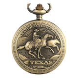 Relógio De Bolso Country Clássico Vintage Retrô Texas Rodeo