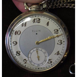 Relógio De Bolso Elgin De 1936 Com Corrente