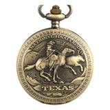 Relógio De Bolso Relíquia Clássico Vintage Retrô Texas Rodeo