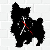Relógio De Madeira Mdf Parede | Yorkshire Cachorro Pet