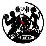 Relógio De Madeira Mdf Parede Fitness Academia Saudavel 2