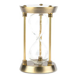 Relógio De Mesa Ampulheta Vitino Dourado 17cm.