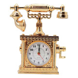 Relógio De Mesa De Telefone Vintage Estátua Decoração F