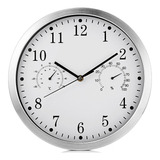 Relógio De Metal Silencioso Timelike, Termômetro, Higrômetro