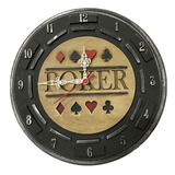 Relógio De Parede - Ficha De Poker - Fabricado No Brasil