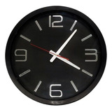 Relógio De Parede 40cm Modelo 616t9 Cor Da Estrutura Preto Cor Do Fundo Preto