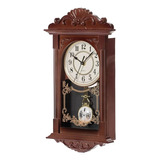Relógio De Parede Antigo Madeira Rustico Grande Vintage