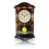 Relógio De Parede Cozinha Sala Vintage Retro Com Pendulo Cor Do Fundo Preto