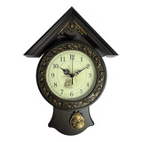 Relógio De Parede Cozinha Sala Vintage Retro Com Pêndulo