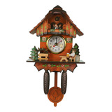 Relógio De Parede De Cuco De Madeira Antigo Bird Bell Swing