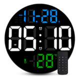 Relógio De Parede Digital Calendário Termêmtro Despertador