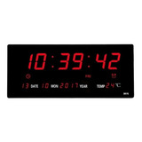 Relógio De Parede Digital Led Grande Calendário Temperatura