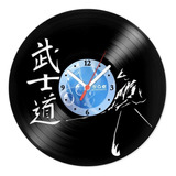 Relógio De Parede Disco Vinil Buxido Samurai - Vdi-155