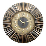 Relógio De Parede Dourado Rustico Antigo 40cm Liso