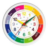 Relógio De Parede Educativo 21,5 Redondo Colorido