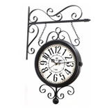 Relógio De Parede Estação Dupla Face Vintage Paris 1929