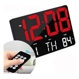 Relógio De Parede Grande Digital Data Alarme Temperatura