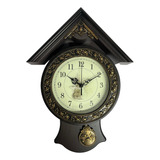 Relógio De Parede Modelo Antigo Vintage Retrô Com Pêndulo