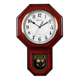 Relógio De Parede Pêndulo Herweg 5304 115 Mogno - Refinado