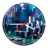 Relógio De Parede Pôquer Jogos Quartz 03 Gg 50 Cm