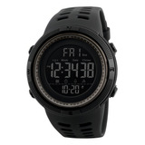 Relógio De Pulso Digital Skmei 1251 Com Corria De Poliuretano Cor Preto