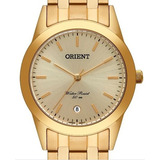 Relógio De Pulso Orient Com Corria De Aço Inoxidável Cor Dourado