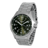 Relógio De Pulso Orient Mbss1380 Com Corria De Aço Cor Prateado - Fondo Verde