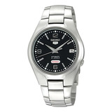 Relógio De Pulso Seiko Snk623 Com Pulseira De Aço Inoxidável - Fundo Preto