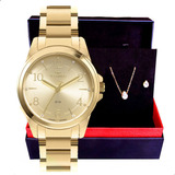 Relógio De Pulso Technos Feminino Original Dourado Cristais
