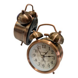 Relógio Despertador Antigo Retro Alarme De Sino Cabeceira 