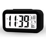 Relógio Despertador Digital Alto De Mesa Temperatura Calendário Com Sensor De Luminosidade