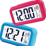 Relógio Despertador Digital De Mesa Temperatura Alarme Alto