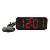 Relógio Despertador Digital Herweg 2987alarme Vibratório Cor Preto Bivolt