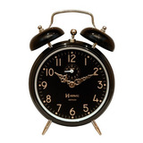 Relógio Despertador Preto Dourado Cordas Herweg Original