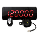 Relógio Digital Com Cronômetro Controle E Sirene Aux 4.0 